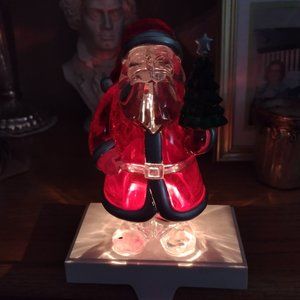 Vintage Light Up Christmas Stocking Holder